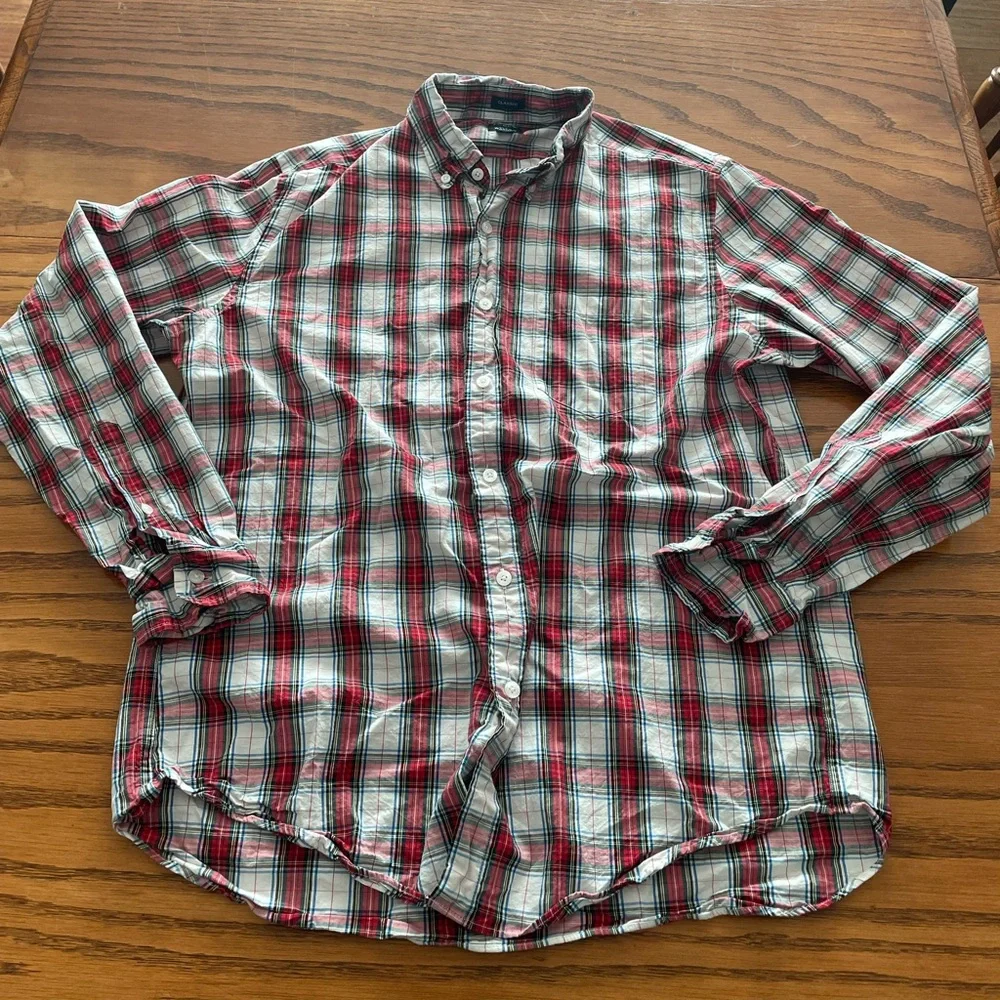 Plaid Button-Down Shirt - Picture 1 of 3